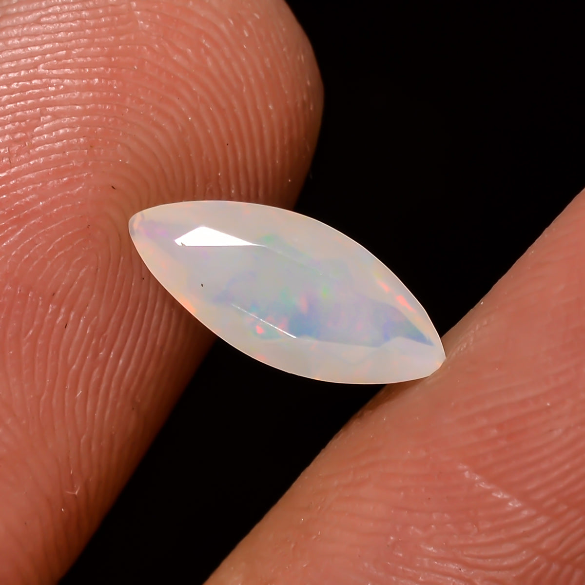 Fantastic A One Quality 100% Natural Welo Fire Marquise White Ethiopian Opal Cut Stone Gemstone For Making Jewelry 11X4X3 MM 1 Cts. KR08-136 Sunkarton