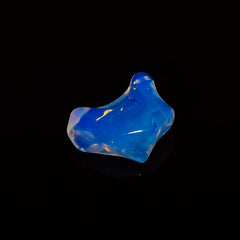 Immaculate Top Grade Quality 100% Natural Welo Fire White Ethiopian Opal Polished Rough Gemstone For Making Jewelry 12X8X4MM 2.5 Cts KR08-13 Sunkarton