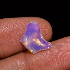 Immaculate Top Grade Quality 100% Natural Welo Fire White Ethiopian Opal Polished Rough Gemstone For Making Jewelry 12X8X4MM 2.5 Cts KR08-13 Sunkarton