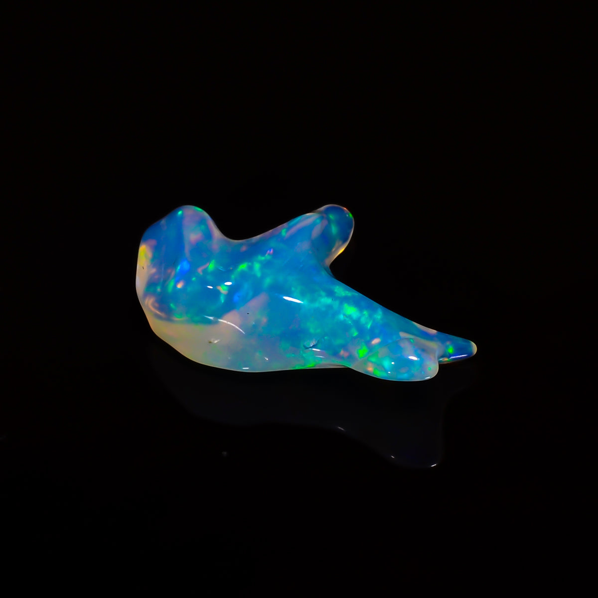 Incredible Top Grade Quality 100% Natural Welo Fire White Ethiopian Opal Polished Rough Gemstone For Making Jewelry 22X14X6MM 5.5 Cts KR0814 Sunkarton