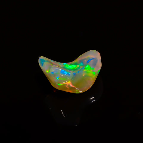Mind Blowing Top Grade Quality 100% Natural Welo Fire White Ethiopian Opal Polished Rough Gemstone For Making Jewelry 13X8X7MM 3 Cts KR08-16 Sunkarton