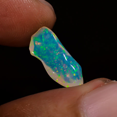 Outstanding Top Grade Quality 100% Natural Welo Fire White Ethiopian Opal Polished Rough Gemstone For Making Jewelry 13X6X4MM 1.5 Cts KR0817 Sunkarton
