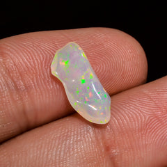 Outstanding Top Grade Quality 100% Natural Welo Fire White Ethiopian Opal Polished Rough Gemstone For Making Jewelry 13X6X4MM 1.5 Cts KR0817 Sunkarton