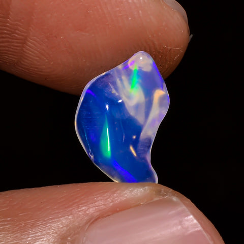 Superb Top Grade Quality 100% Natural Welo Fire White Ethiopian Opal Polished Rough Gemstone For Making Jewelry 11X6X4 MM 1.5 Cts. KR08-19 Sunkarton