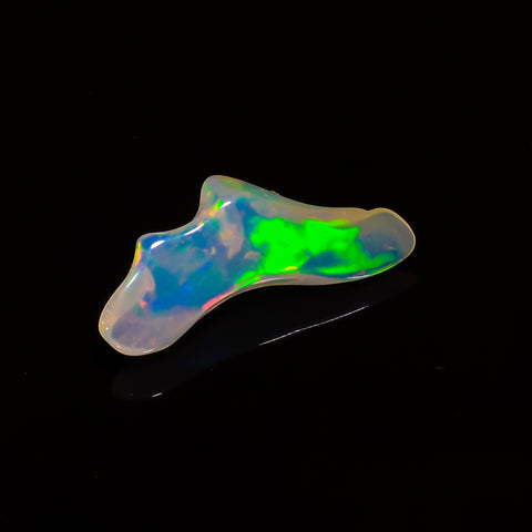 Amazing Top Grade Quality 100% Natural Welo Fire White Ethiopian Opal Polished Rough Gemstone For Making Jewelry 19X7X5 MM 2.5 Cts. KR08-1 Sunkarton