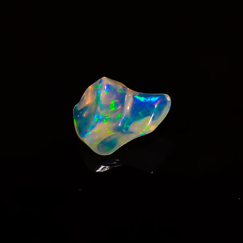 Tempting Top Grade Quality 100% Natural Welo Fire White Ethiopian Opal Polished Rough Gemstone For Making Jewelry 12X9X5 MM 2.5 Cts. KR08-22 Sunkarton