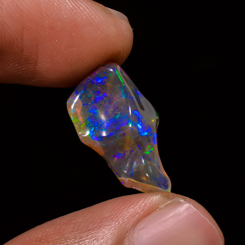 Terrific Top Grade Quality 100% Natural Welo Fire Brown Ethiopian Opal Polished Rough Gemstone For Making Jewelry 18X10X5 MM 3.5 Cts KR08-23 Sunkarton