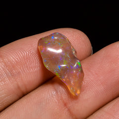 Terrific Top Grade Quality 100% Natural Welo Fire Brown Ethiopian Opal Polished Rough Gemstone For Making Jewelry 18X10X5 MM 3.5 Cts KR08-23 Sunkarton