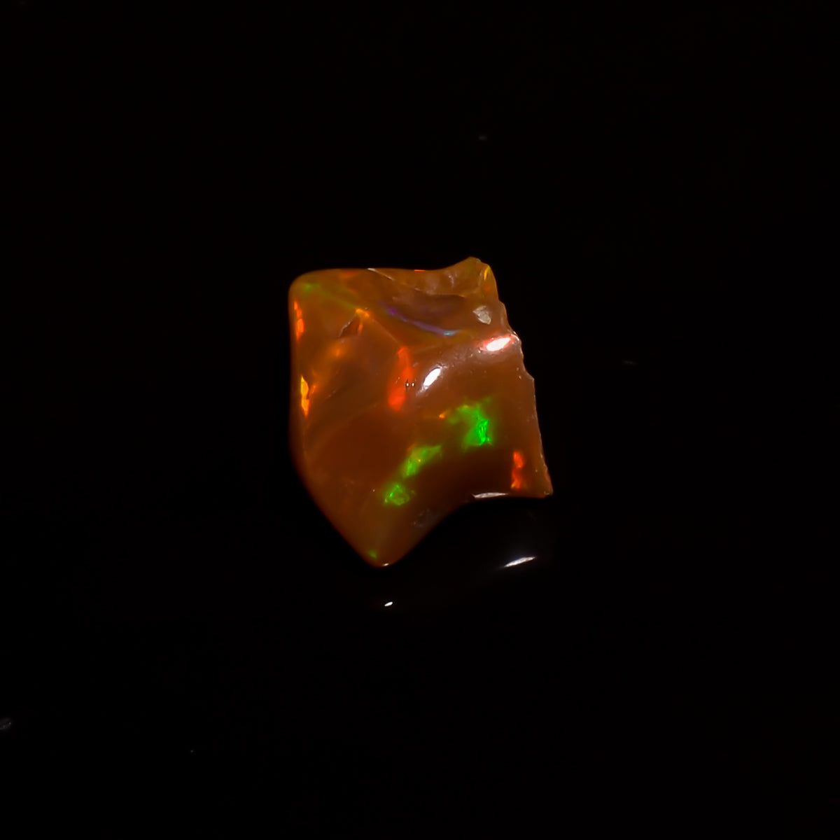 Unique Top Grade Quality 100% Natural Welo Fire Brown Ethiopian Opal Polished Rough Loose Gemstone For Making Jewelry 10X8X6MM 3 Cts KR08-24 Sunkarton