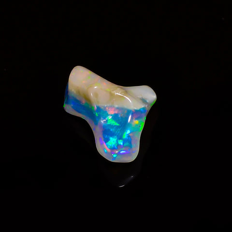 Wonderful Top Grade Quality 100% Natural Welo Fire White Ethiopian Opal Polished Rough Gemstone For Making Jewelry 16X10X5MM 2.5 Cts KR08-25 Sunkarton