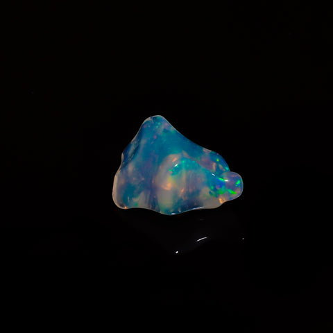 Amazing Top Grade Quality 100% Natural Welo Fire White Ethiopian Opal Polished Rough Loose Gemstone For Making Jewelry 14X9X5MM 3 Cts KR0826 Sunkarton