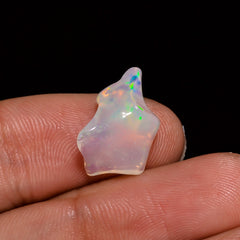 Amazing Top Grade Quality 100% Natural Welo Fire White Ethiopian Opal Polished Rough Loose Gemstone For Making Jewelry 14X9X5MM 3 Cts KR0826 Sunkarton