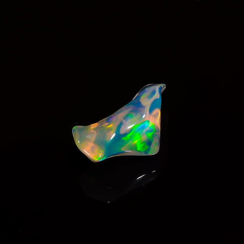Attractive Top Grade Quality 100% Natural Welo Fire White Ethiopian Opal Polished Rough Gemstone For Making Jewelry 13X6X5MM 1.5 Cts KR08-27 Sunkarton
