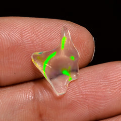 Awesome Top Grade Quality 100% Natural Welo Fire White Ethiopian Opal Polished Rough Loose Gemstone For Making Jewelry 14X9X3MM 1 Cts KR0828 Sunkarton