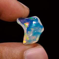 Classic Top Grade Quality 100% Natural Welo Fire White Ethiopian Opal Polished Rough Gemstone For Making Jewelry 14X10X7 MM 4.5 Cts. KR08-30 Sunkarton