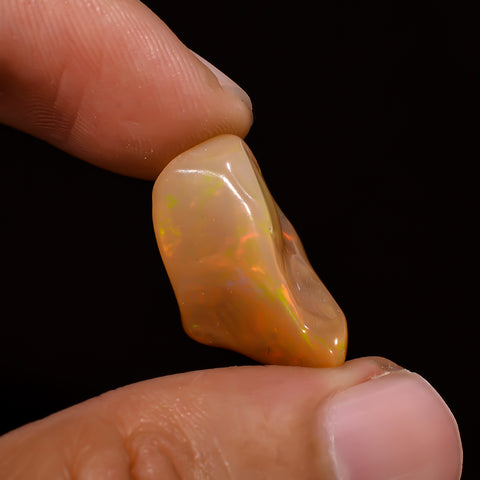 Dazzling Top Grade Quality 100% Natural Welo Fire Brown Ethiopian Opal Polished Rough Gemstone For Making Jewelry 20X12X10MM 9.5 Cts KR08-31 Sunkarton
