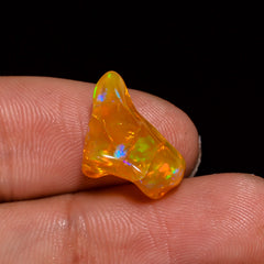 Excellent Top Grade Quality 100% Natural Welo Fire Brown Ethiopian Opal Polished Rough Gemstone For Making Jewelry 15X10X5 MM 4 Cts. KR08-32 Sunkarton