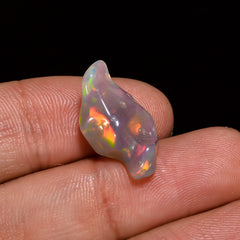 Exclusive Top Grade Quality 100% Natural Welo Fire Brown Ethiopian Opal Polished Rough Gemstone For Making Jewelry 19X10X7 MM 4 Cts. KR08-33 Sunkarton