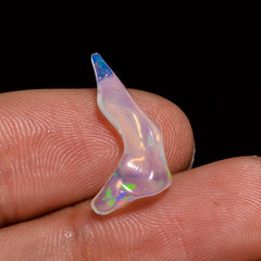 Elegant Top Grade Quality 100% Natural Welo Fire White Ethiopian Opal Polished Rough Gemstone For Making Jewelry 18X8X4 MM 2.5 Cts. KR08-34 Sunkarton