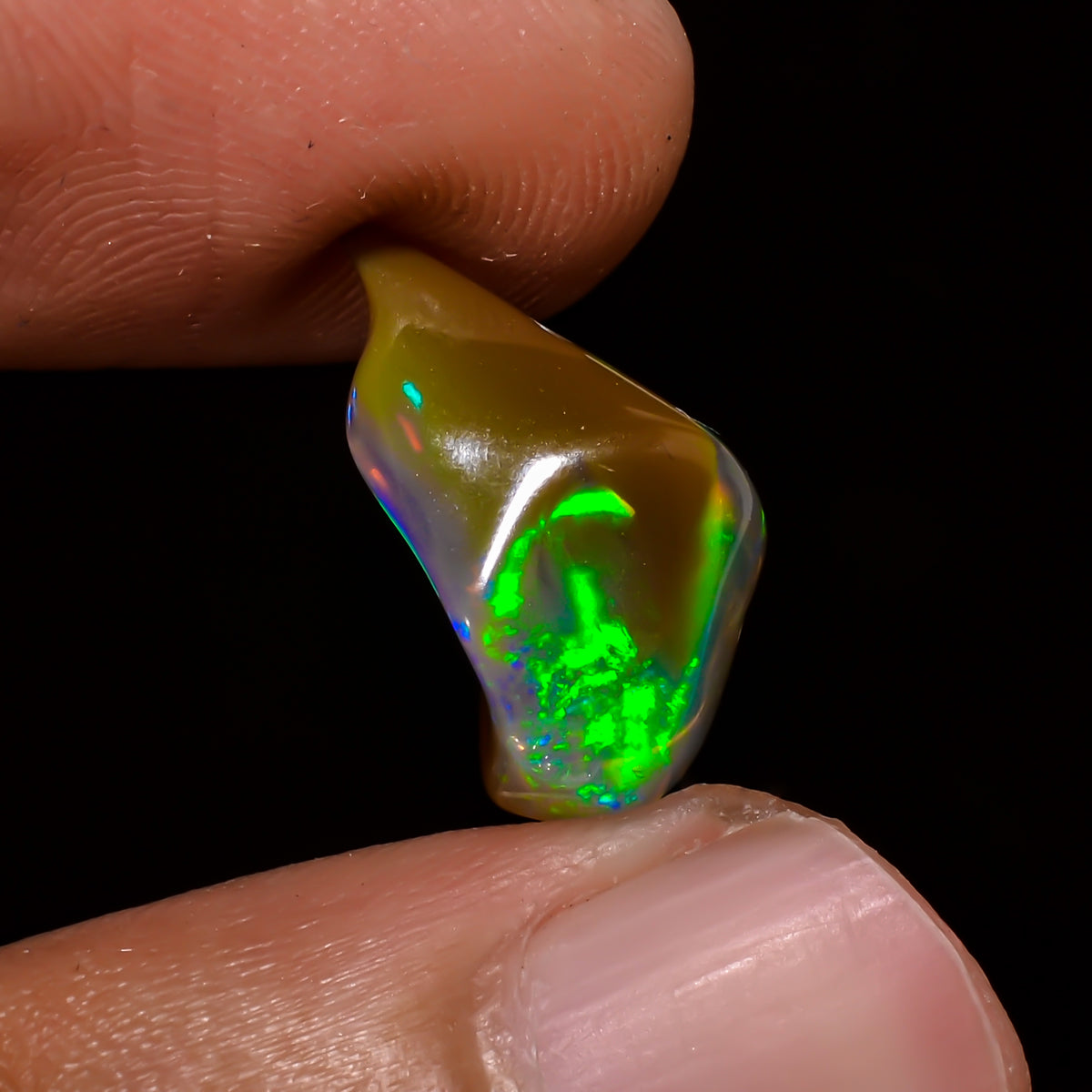 Fabulous Top Grade Quality 100% Natural Welo Fire Brown Ethiopian Opal Polished Rough Gemstone For Making Jewelry 16X8X6 MM 3 Cts. KR08-35 Sunkarton
