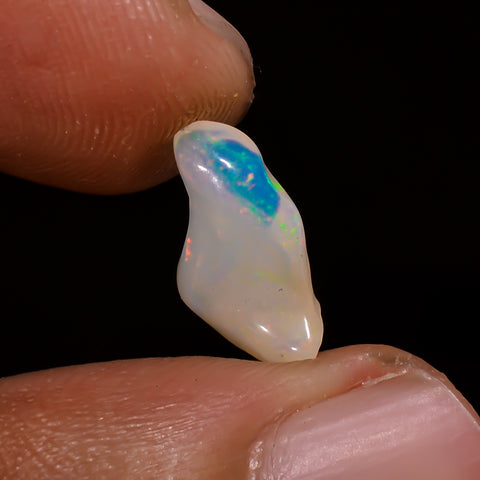Gorgeous Top Grade Quality 100% Natural Welo Fire White Ethiopian Opal Polished Rough Gemstone For Making Jewelry 12X6X4 MM 1 Cts. KR08-37 Sunkarton