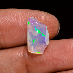 Immaculate Top Grade Quality 100% Natural Welo Fire White Ethiopian Opal Polished Rough Gemstone For Making Jewelry 13X7X4 MM 2 Cts. KR08-38 Sunkarton