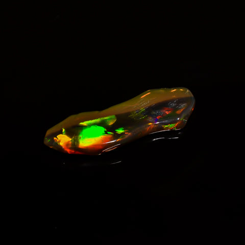 Incredible Top Grade Quality 100% Natural Welo Fire Brown Ethiopian Opal Polished Rough Gemstone For Making Jewelry 25X8X3 MM 3 Cts. KR08-39 Sunkarton
