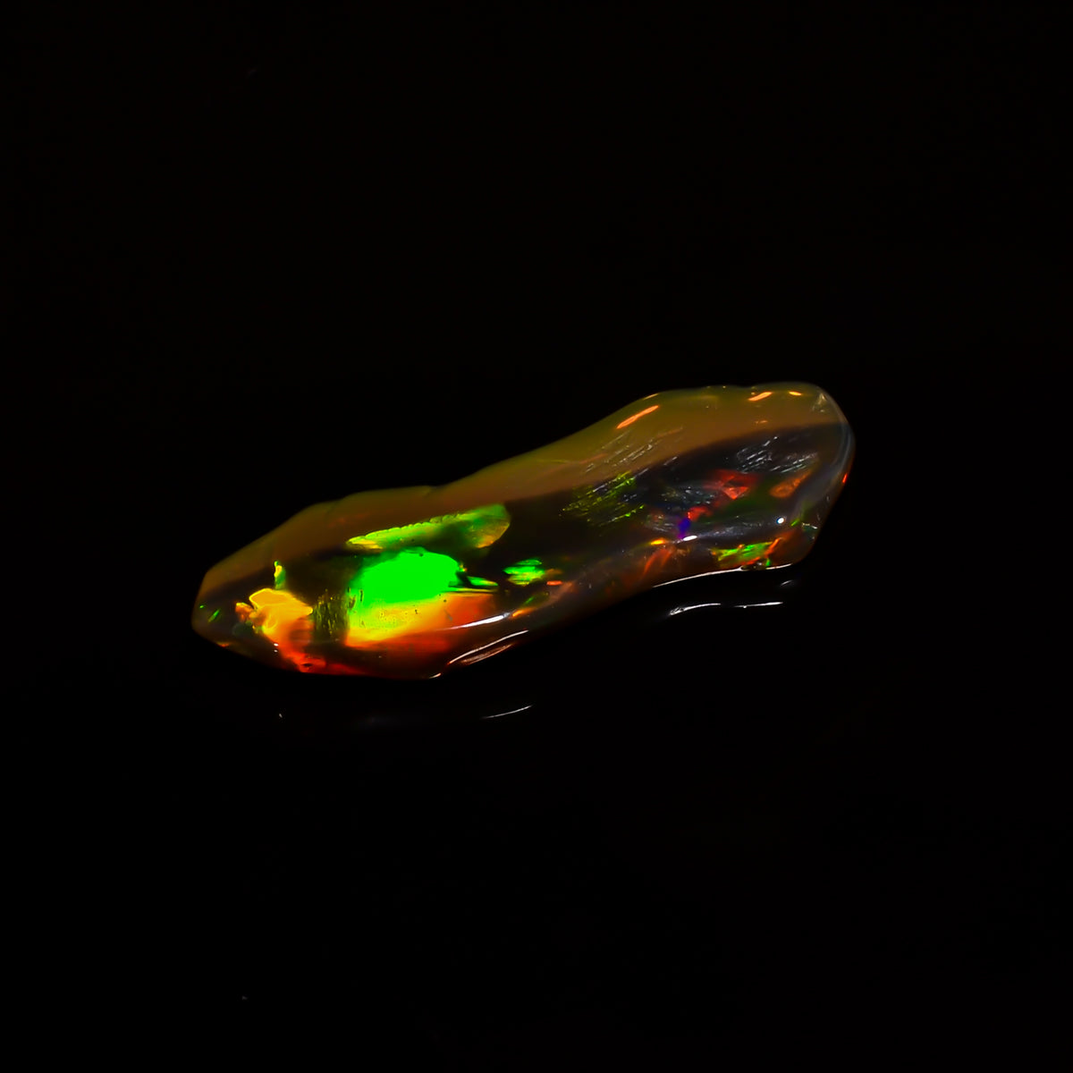Incredible Top Grade Quality 100% Natural Welo Fire Brown Ethiopian Opal Polished Rough Gemstone For Making Jewelry 25X8X3 MM 3 Cts. KR08-39 Sunkarton