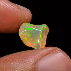 Awesome Top Grade Quality 100% Natural Welo Fire Brown Ethiopian Opal Polished Rough Loose Gemstone For Making Jewelry 10X9X7MM 3 Cts KR08-3 Sunkarton