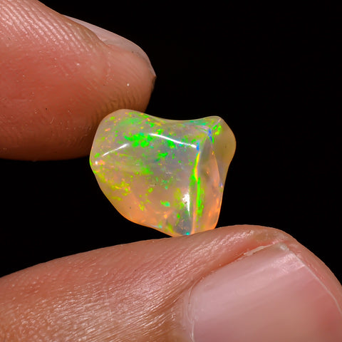 Awesome Top Grade Quality 100% Natural Welo Fire Brown Ethiopian Opal Polished Rough Loose Gemstone For Making Jewelry 10X9X7MM 3 Cts KR08-3 Sunkarton