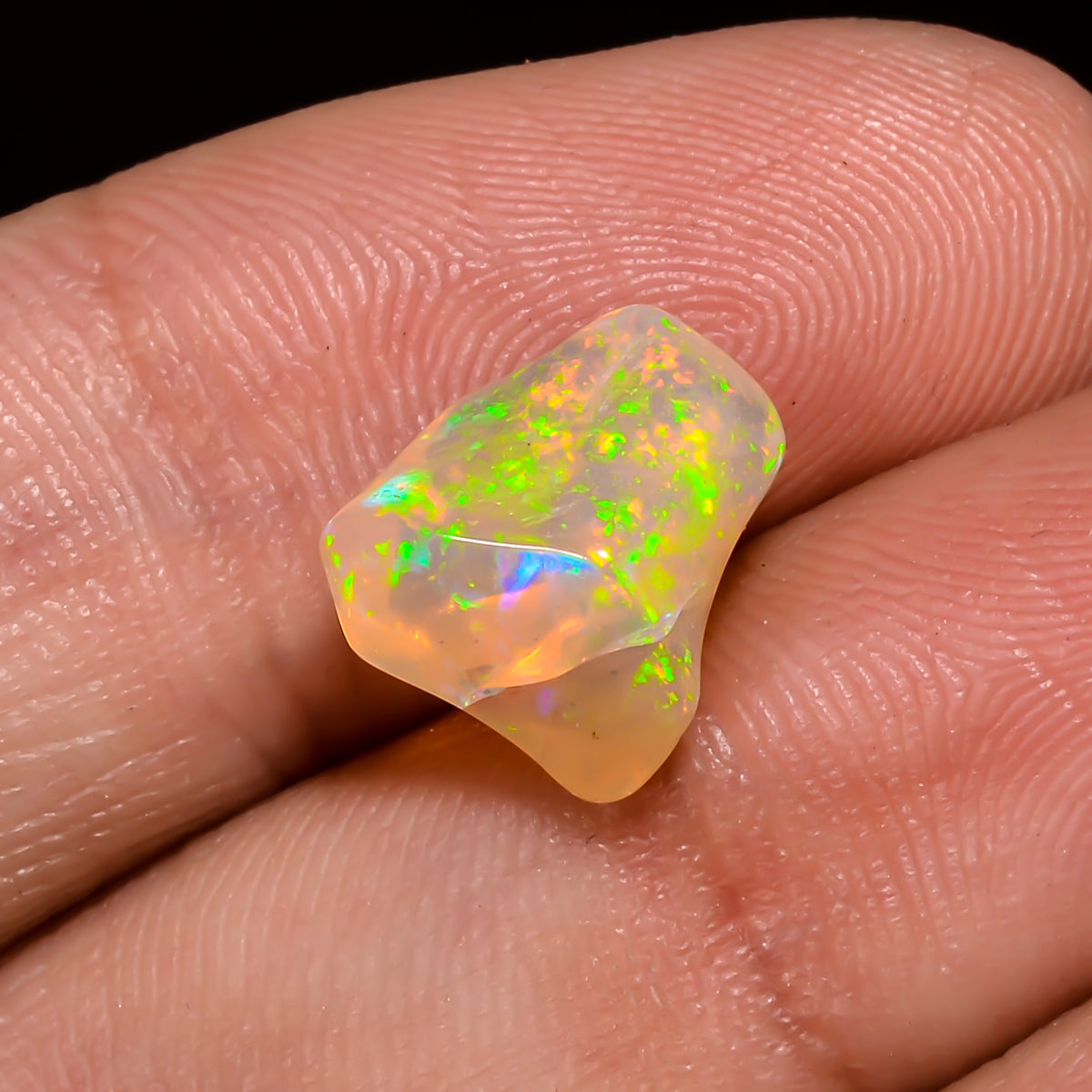 Awesome Top Grade Quality 100% Natural Welo Fire Brown Ethiopian Opal Polished Rough Loose Gemstone For Making Jewelry 10X9X7MM 3 Cts KR08-3 Sunkarton