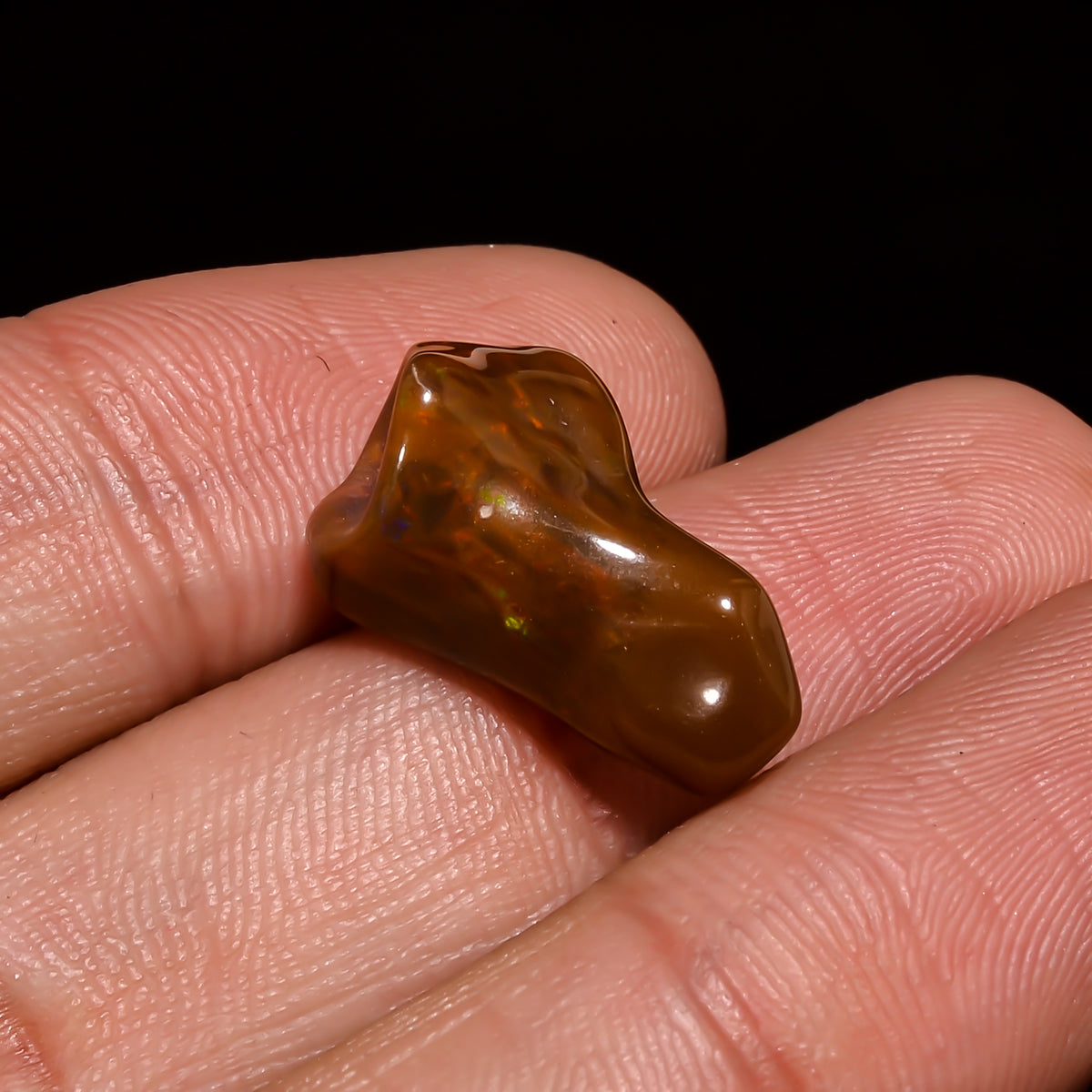 Mind Blowing A One Quality 100% Natural Welo Fire Brown Ethiopian Opal Polished Rough Gemstone For Making Jewelry 18X11X8 MM 6.5 Cts KR08-41 Sunkarton