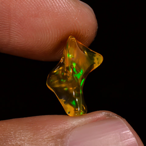 Outstanding Top Grade Quality 100% Natural Welo Fire Brown Ethiopian Opal Polished Rough Gemstone For Making Jewelry 12X7X5MM 1.5 Cts KR0842 Sunkarton