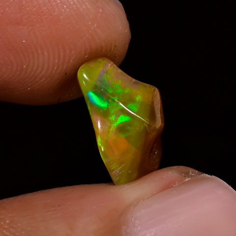 Splendid Top Grade Quality 100% Natural Welo Fire Brown Ethiopian Opal Polished Rough Gemstone For Making Jewelry 10X7X5 MM 2 Cts. KR08-43 Sunkarton