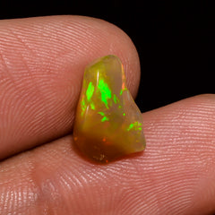Splendid Top Grade Quality 100% Natural Welo Fire Brown Ethiopian Opal Polished Rough Gemstone For Making Jewelry 10X7X5 MM 2 Cts. KR08-43 Sunkarton
