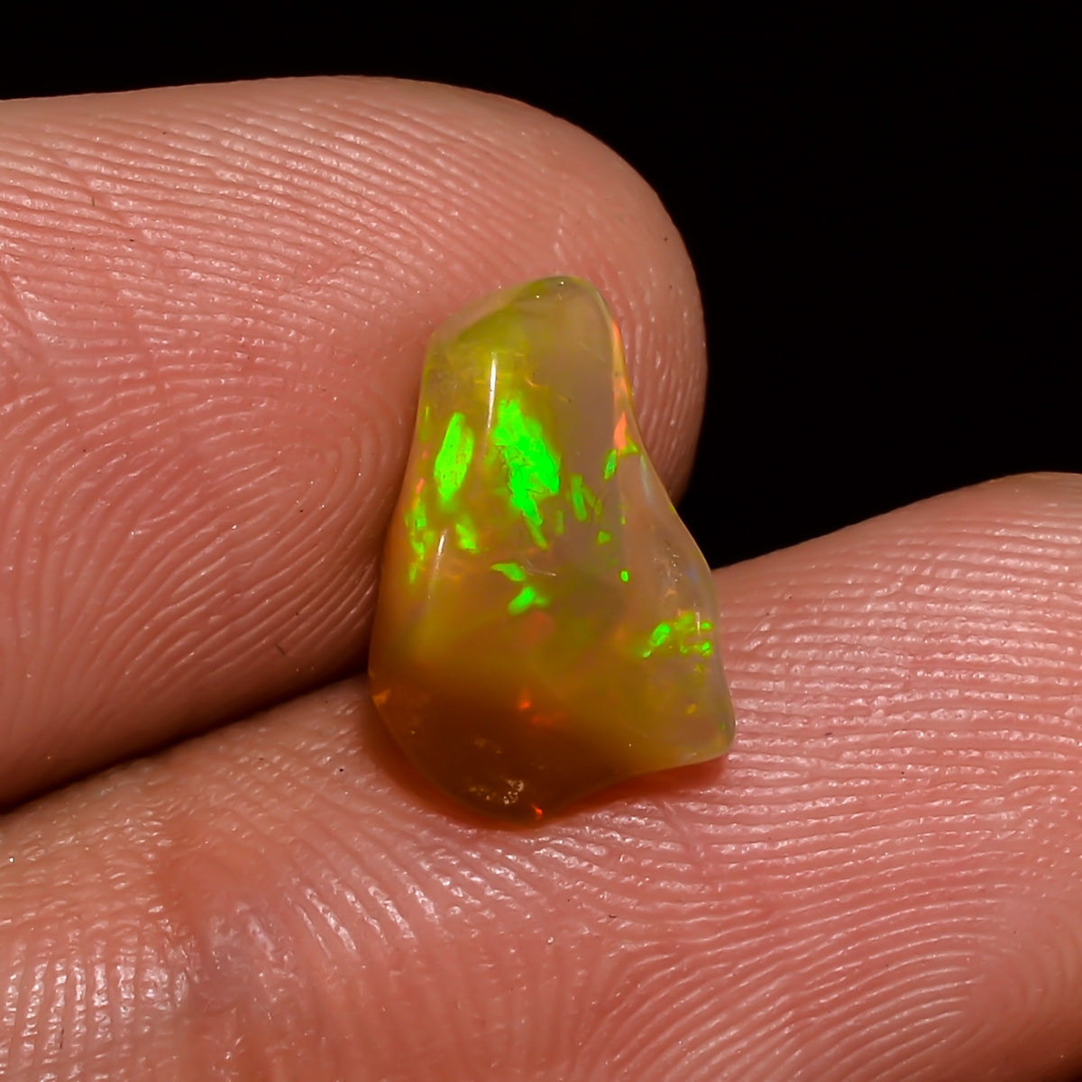 Splendid Top Grade Quality 100% Natural Welo Fire Brown Ethiopian Opal Polished Rough Gemstone For Making Jewelry 10X7X5 MM 2 Cts. KR08-43 Sunkarton