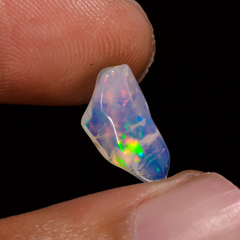 Superb Top Grade Quality 100% Natural Welo Fire White Ethiopian Opal Polished Rough Gemstone For Making Jewelry 11X6X5 MM 1.5 Cts. KR08-44 Sunkarton
