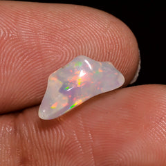 Superb Top Grade Quality 100% Natural Welo Fire White Ethiopian Opal Polished Rough Gemstone For Making Jewelry 11X6X5 MM 1.5 Cts. KR08-44 Sunkarton