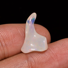 Stunning Top Grade Quality 100% Natural Welo Fire White Ethiopian Opal Polished Rough Gemstone For Making Jewelry 15X10X5 MM 3 Cts. KR08-45 Sunkarton
