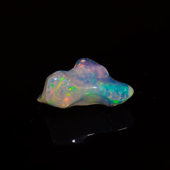 Attractive Top Grade Quality 100% Natural Welo Fire White Ethiopian Opal Polished Rough Gemstone For Making Jewelry 17X12X6 MM 4 Cts KR08-52 Sunkarton