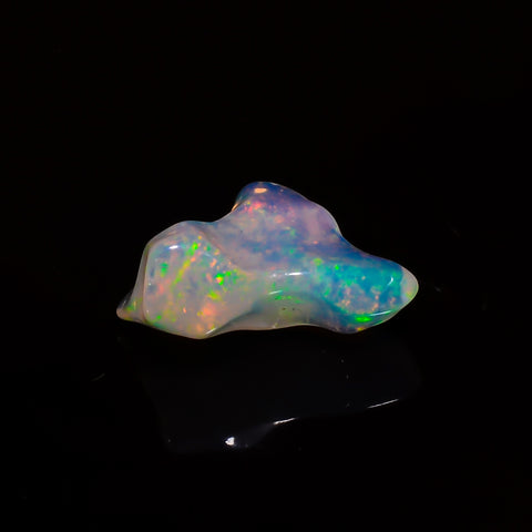 Attractive Top Grade Quality 100% Natural Welo Fire White Ethiopian Opal Polished Rough Gemstone For Making Jewelry 17X12X6 MM 4 Cts KR08-52 Sunkarton