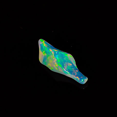 Awesome Top Grade Quality 100% Natural Welo Fire White Ethiopian Opal Polished Rough Loose Gemstone For Making Jewelry 15X5X4MM 1 Cts KR0853 Sunkarton