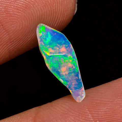 Awesome Top Grade Quality 100% Natural Welo Fire White Ethiopian Opal Polished Rough Loose Gemstone For Making Jewelry 15X5X4MM 1 Cts KR0853 Sunkarton