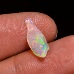 Awesome Top Grade Quality 100% Natural Welo Fire White Ethiopian Opal Polished Rough Loose Gemstone For Making Jewelry 15X5X4MM 1 Cts KR0853 Sunkarton