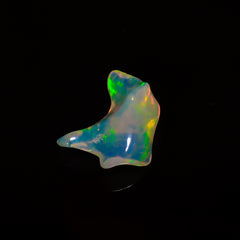 Beautiful Top Grade Quality 100% Natural Welo Fire White Ethiopian Opal Polished Rough Gemstone For Making Jewelry 17X13X6 MM 4 Cts. KR08-54 Sunkarton