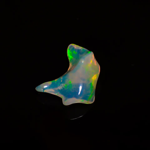 Beautiful Top Grade Quality 100% Natural Welo Fire White Ethiopian Opal Polished Rough Gemstone For Making Jewelry 17X13X6 MM 4 Cts. KR08-54 Sunkarton