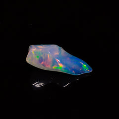 Dazzling Top Grade Quality 100% Natural Welo Fire White Ethiopian Opal Polished Rough Gemstone For Making Jewelry 14X8X5 MM 1.5 Cts. KR08-56 Sunkarton
