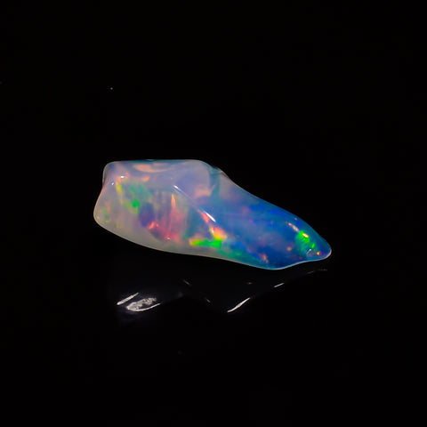 Dazzling Top Grade Quality 100% Natural Welo Fire White Ethiopian Opal Polished Rough Gemstone For Making Jewelry 14X8X5 MM 1.5 Cts. KR08-56 Sunkarton