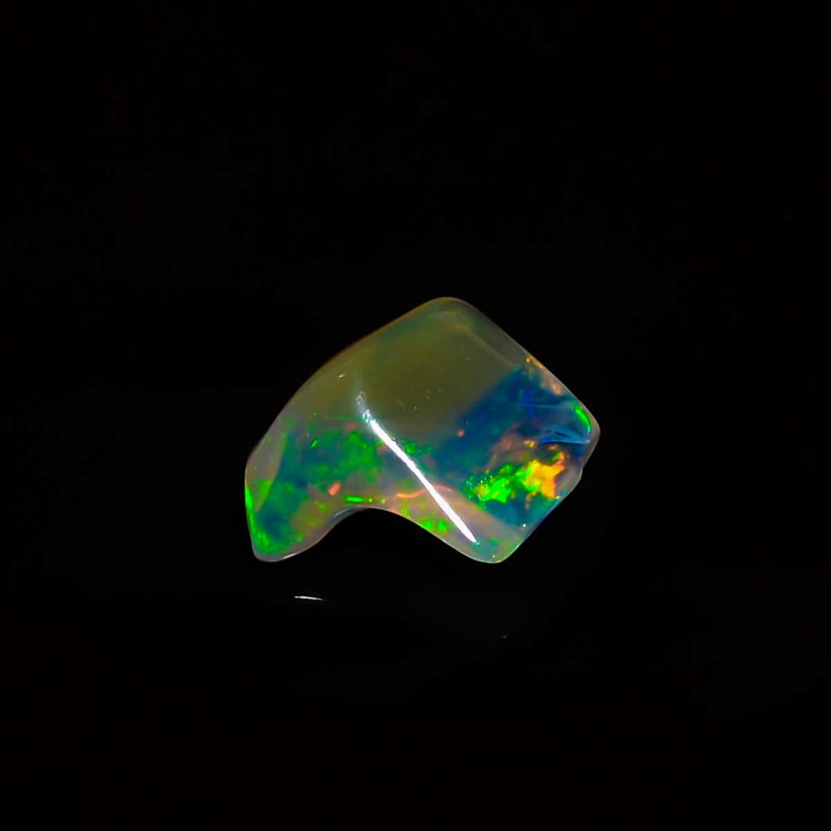 Excellent Top Grade Quality 100% Natural Welo Fire White Ethiopian Opal Polished Rough Gemstone For Making Jewelry 9X8X4 MM 1.5 Cts. KR08-57 Sunkarton