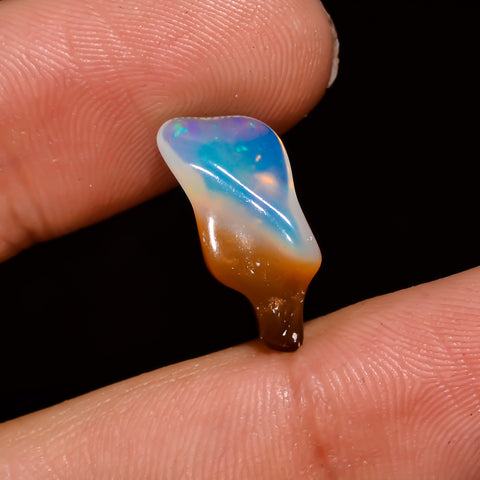 Exclusive Top Grade Quality 100% Natural Welo Fire Brown Ethiopian Opal Polished Rough Gemstone For Making Jewelry 17X7X5 MM 2 Cts. KR08-58 Sunkarton